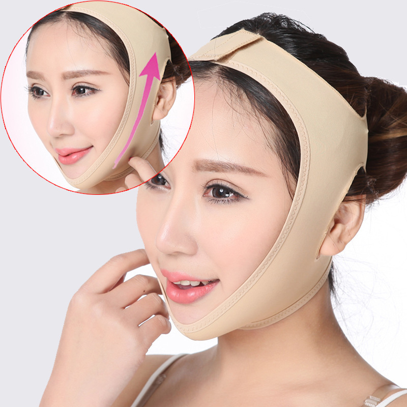 women Reusable V-Line Face Slim Lift Up Mask Chin Cheek Slimming Strap Belt Face Shaper Band