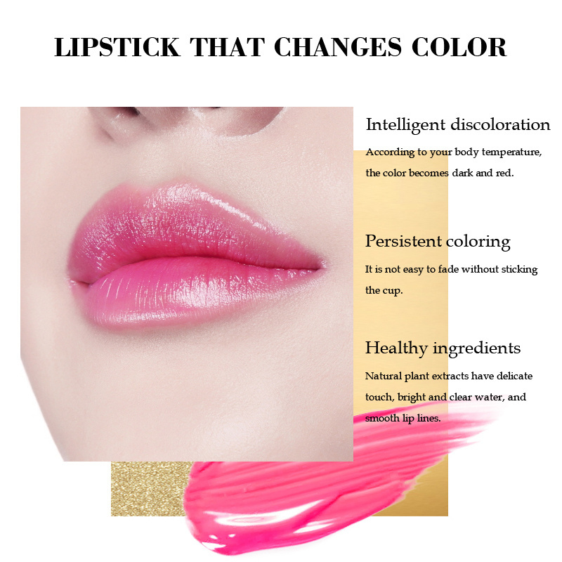 Kiss Beauty Moisture Lip Balm Aloe Vera Natural Lipbalm Temperature Changed Color Lipstick Long Lasting Nourish Lip Care Makeup