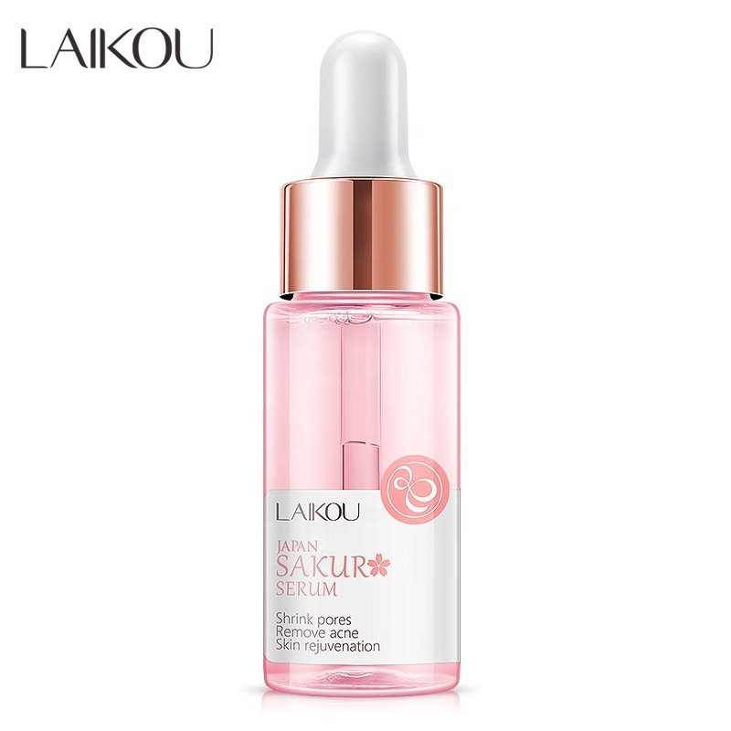 Laikou Anti Aging Remove Acne Spots Repair Damaged Korea Hyaluronic Acid Japan Sakur Vitamin C 24K Face Serum 15ml