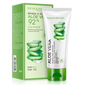 BIOAQUA Aloe Vera Moisturizing Cleanser Oil Control Deep Cleansing Skin Brightening Complexion Cosmetics 100g