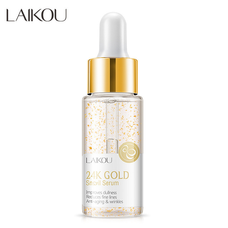 Laikou Anti Aging Remove Acne Spots Repair Damaged Korea Hyaluronic Acid Japan Sakur Vitamin C 24K Face Serum 15ml