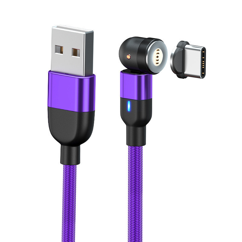 Durable Data 3 in 1 560 Degrees Free Rotation Fast USB Charging Cable Universal Multi Function Cell Phone Type C Charger Cord