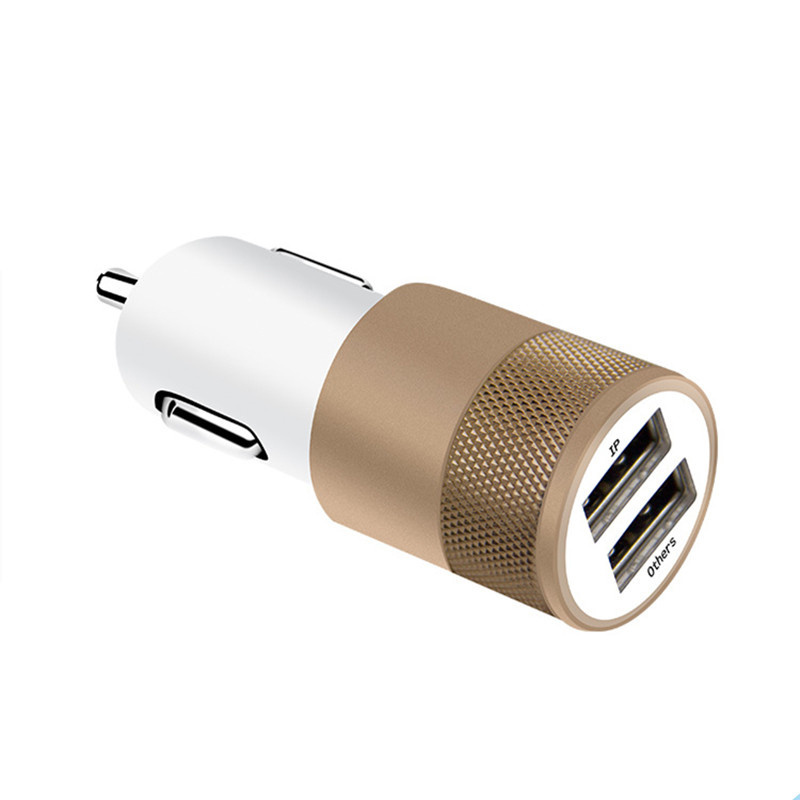 High Quality Best Sale 5V 2.1A dual usb travel car charger Mobile Phone Universal Car Usb Port 12v Charger Bus For Phone Charger