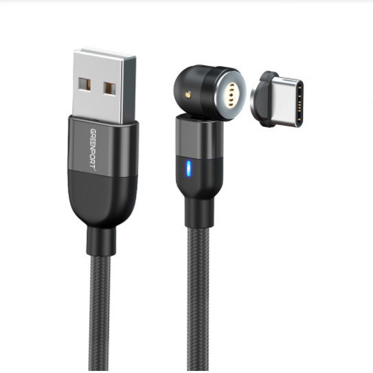 Durable Data 3 in 1 560 Degrees Free Rotation Fast USB Charging Cable Universal Multi Function Cell Phone Type C Charger Cord