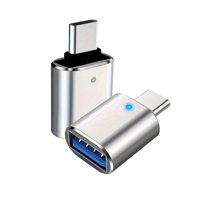 Fast Charging USB C to USB Adapter Aluminum Alloy Fast Data Transmission Light Type c OTG to USB 3.0 Adapter