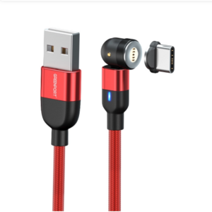 Durable Data 3 in 1 560 Degrees Free Rotation Fast USB Charging Cable Universal Multi Function Cell Phone Type C Charger Cord