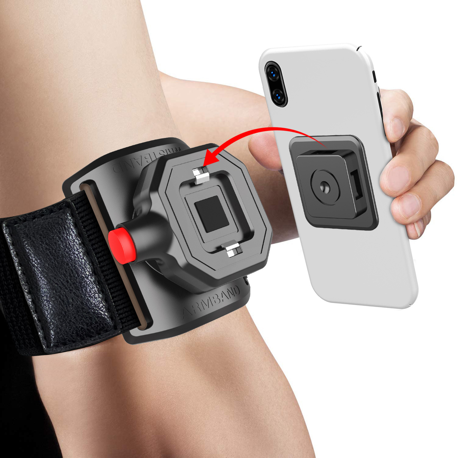 Trending product private label gym running jogging adjustable sport armband case holder strap for Mobile Phone Magnetic Wireless