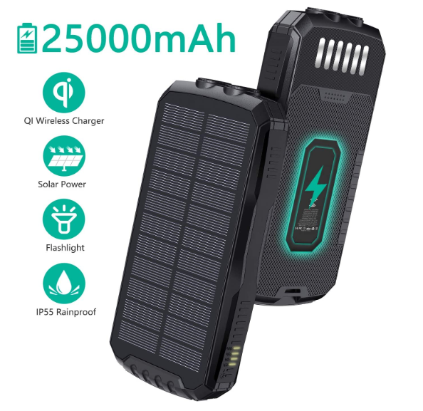 Universal 50000Mah Solar Power Bank 2 Usb Solar Powerbank 30000Mah Waterproof Solar Charger