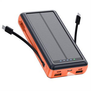 Ce Fcc Rohs Ip66 Solar Power Bnak Waterproof 30000Mah Mi Wireless Charger Solar Power Bank 3 Usb