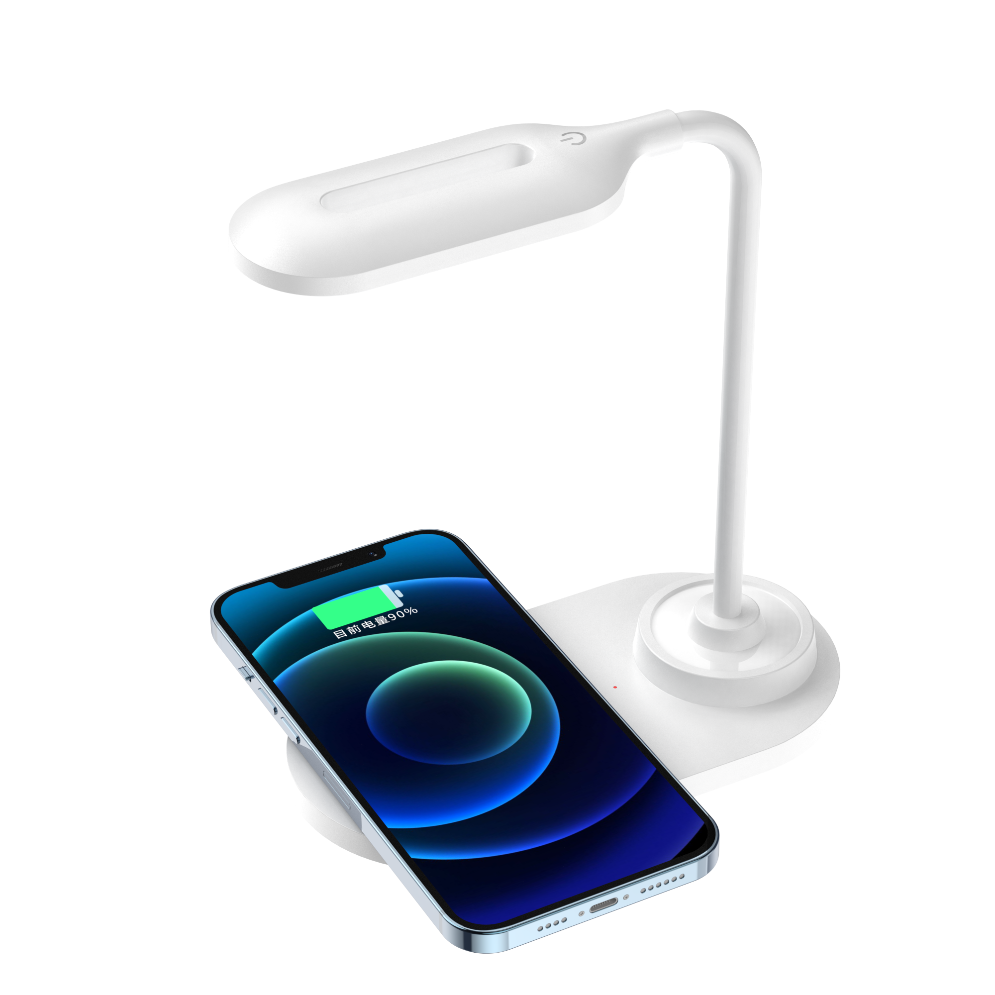 Smart Cute Eye protection Table Lamp For Bedroom Office Led Desk Portable Light Fast Charging 15W Wireless Charger