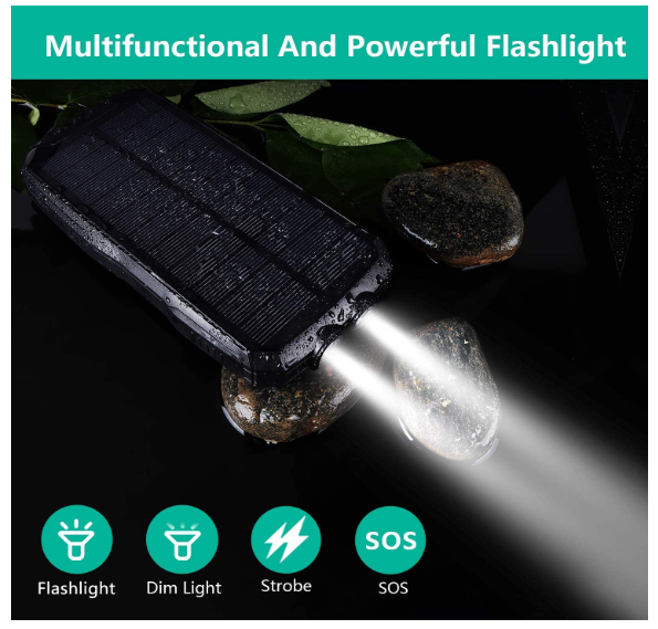 Universal 50000Mah Solar Power Bank 2 Usb Solar Powerbank 30000Mah Waterproof Solar Charger