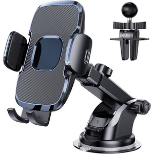 3-in-1 Suction Cup Phone Holder Windshield Dashboard Air Vent Dashboard Windshield Suction Cup Car Phone Mount