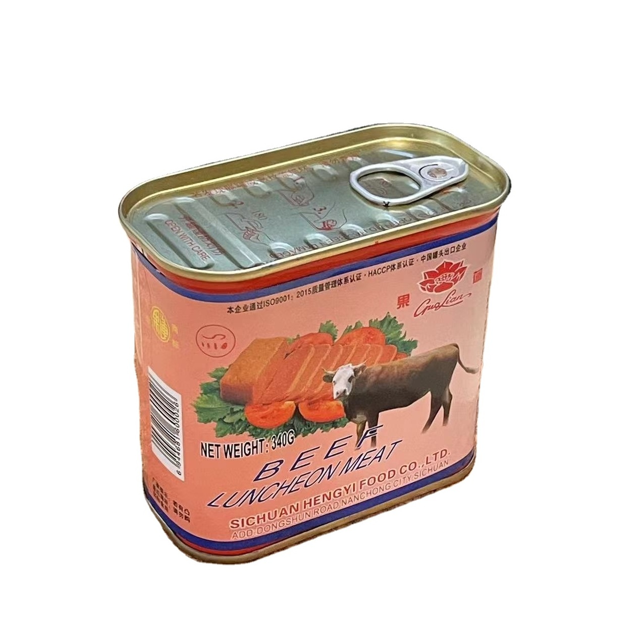 Free sample Fast food Canned Beef Luncheon Can Meat 198g NON HALAL