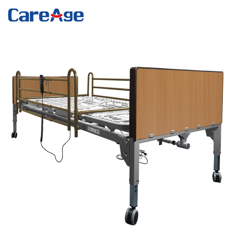 Factory price hospital three function semi electric home care nursing bed