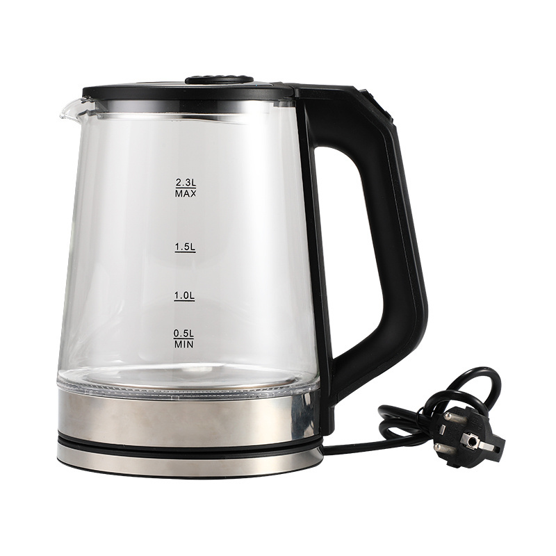 Luxury Multi Purpose Electric Cooking Kettle 220V 2.3L Temperature Control Glass Electric Tea Kettle