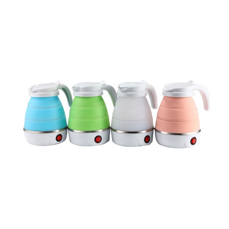 0.6L Travel Folding Food Grade Portable Silicone Electric Kettle Household Mini Electric Tea Kettle