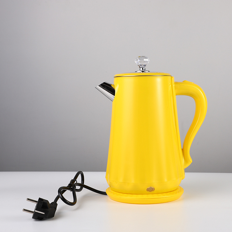 Home Appliances 2.3L Yellow Thermo Electric Hot Water Kettle Vintage Stainless Steel Kettle Electric