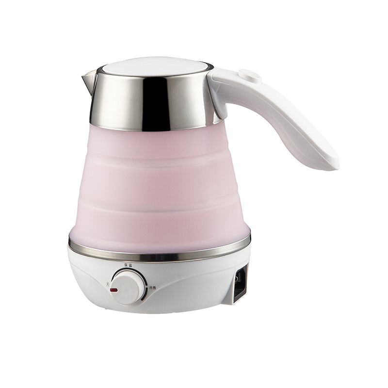 Wholesale Travel Portable Foldable Electric Kettle Mini Pink Silicone Folding Electric Kettle