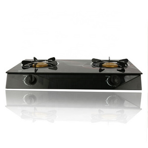 Best Quality Gas Cooktop Household 2 Burner Table Gas Stove Tempered Glass Top Gas Stove