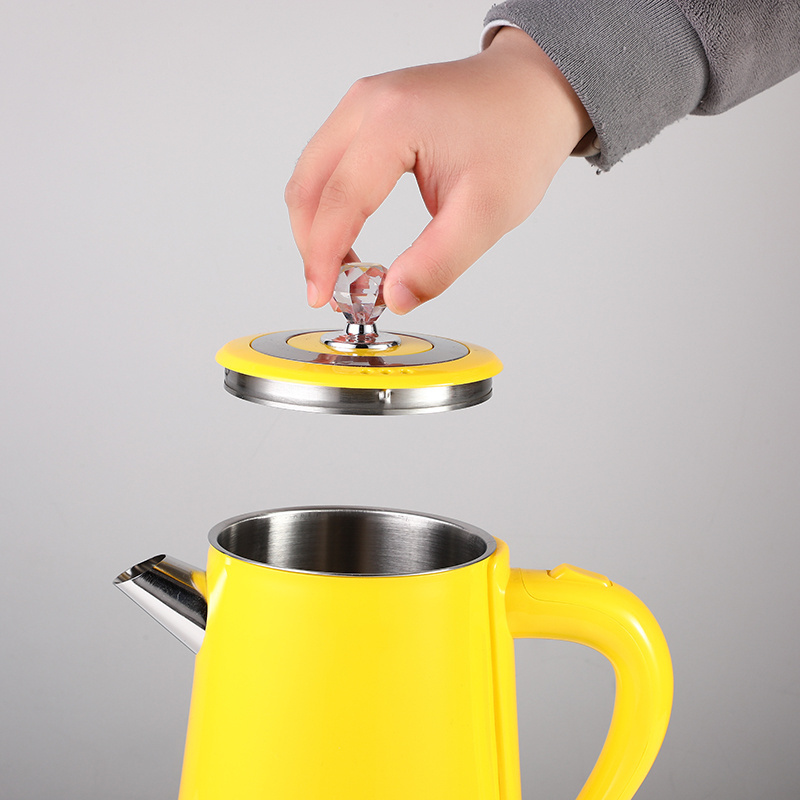 Home Appliances 2.3L Yellow Thermo Electric Hot Water Kettle Vintage Stainless Steel Kettle Electric