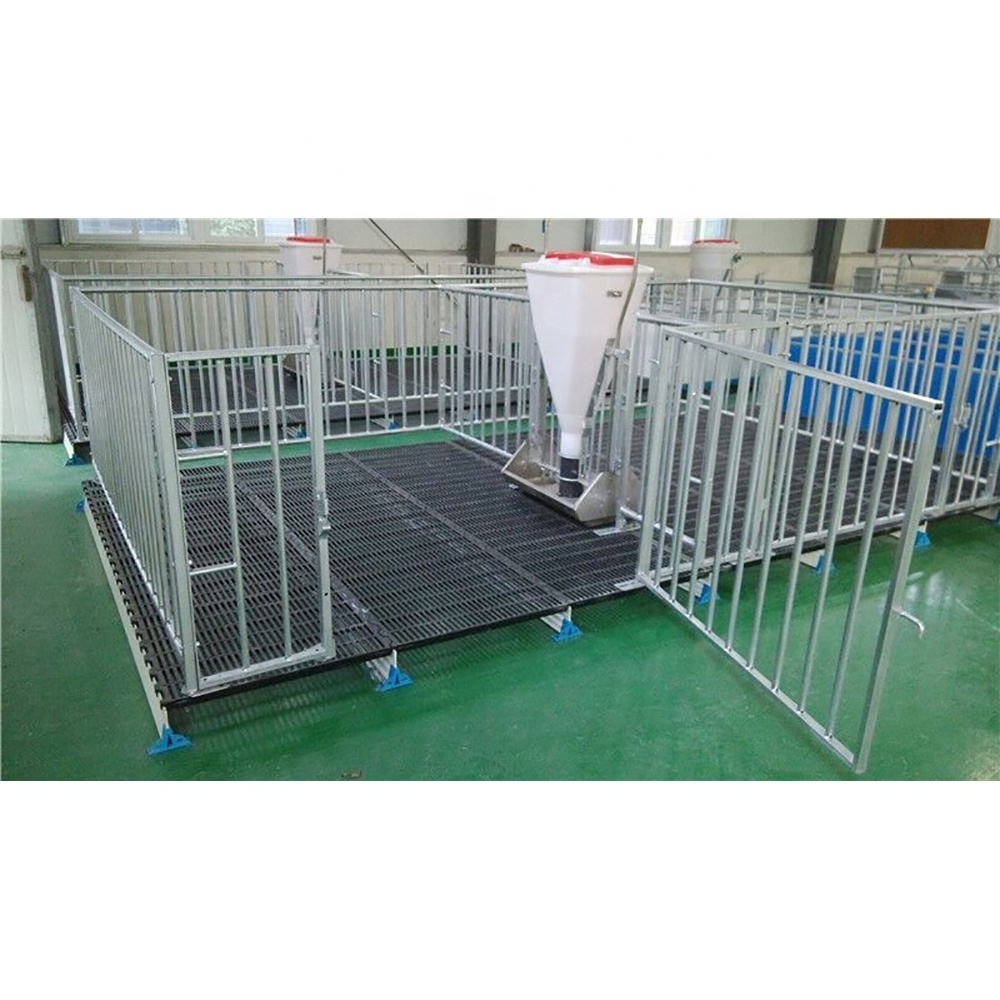 Hot dip galvanized pig farming equipment piglet growth crate fattening finishing pig pen