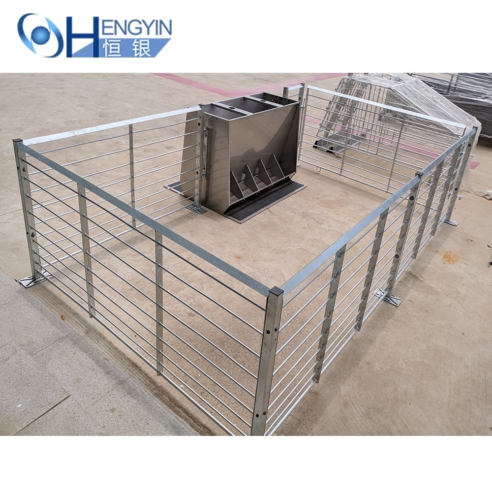 Factory direct sale pig farm equipment pig fattening pen finishing crates hot dip galvanized steel animal cage pig cage