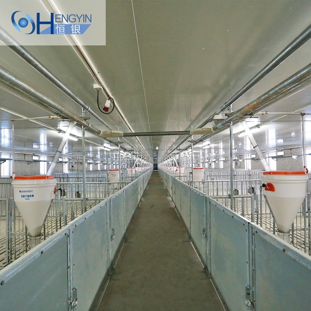 100 L animal husbandry Grower Feeding Pan System Livestock automatic  pigs feeders for sale farming equipment