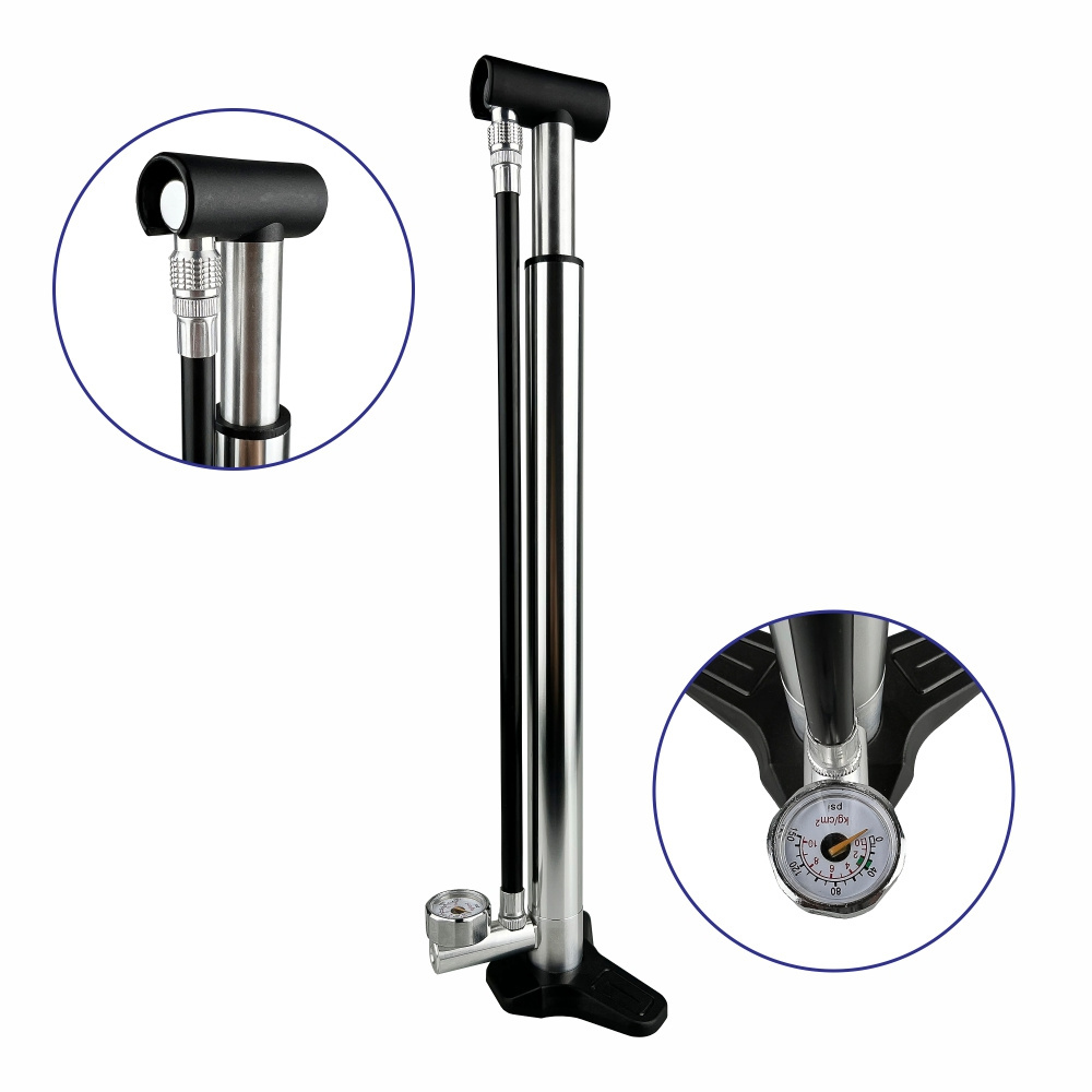 High Quality Bike Tire Air Pump 150psi Mini Portable Bicycle Floor Pump with Gauge