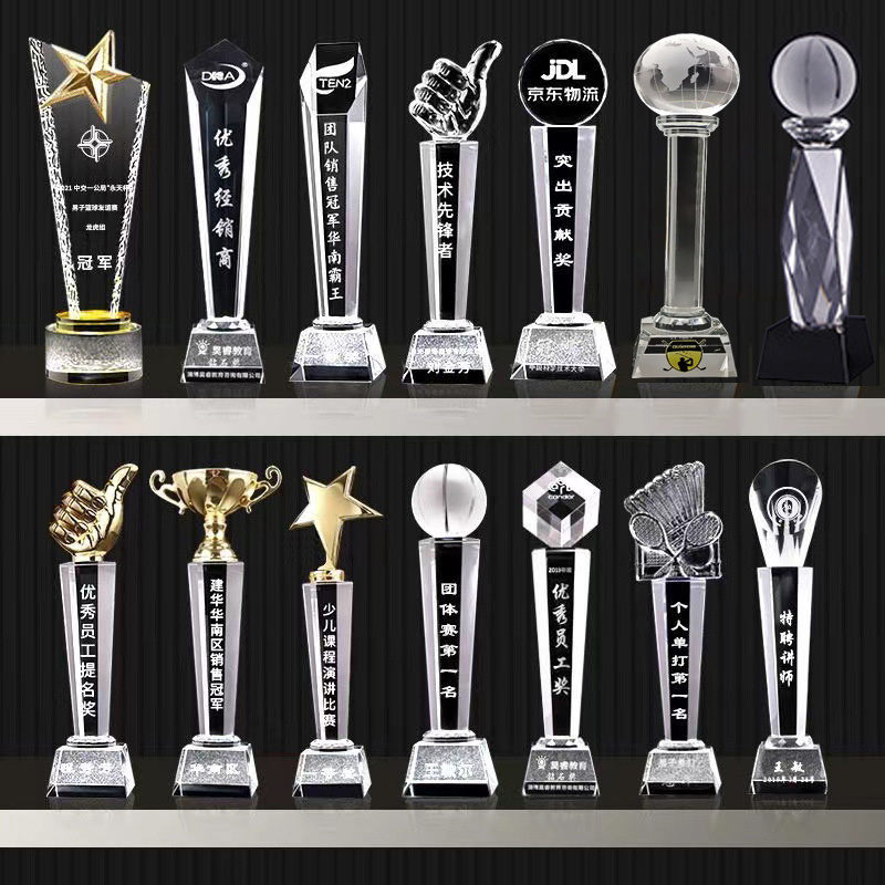 High Grade Cheap Custom Shape Blank K9 Glass Trophy Crystal Award Crystal Glass Awards Trophies Sport Trophy Cup