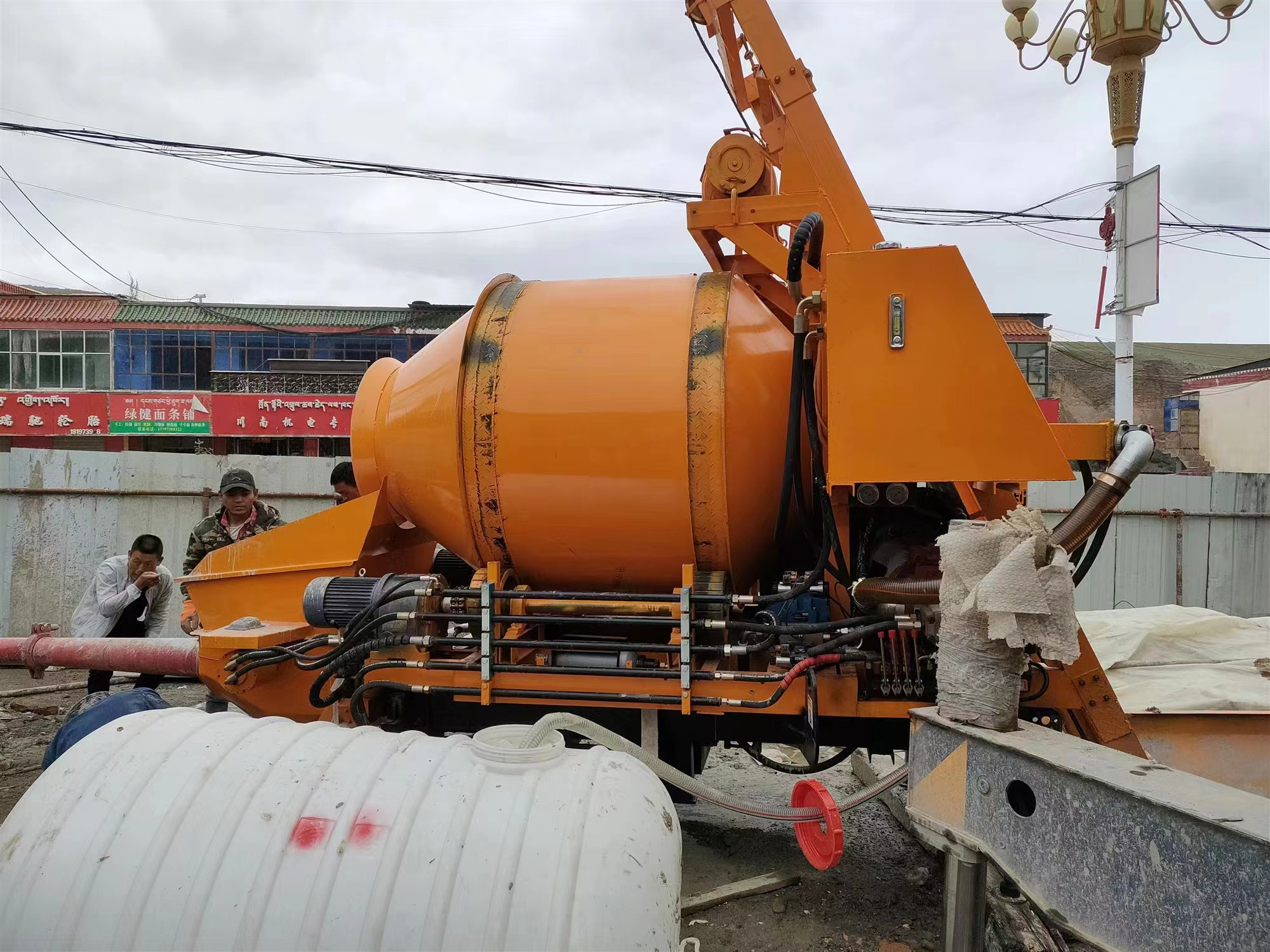 new portable concrete mixer machine jzc350 small portable concrete mixer with pump concrete mixers trailer pump