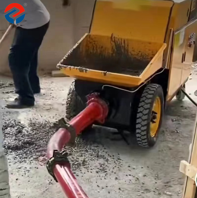 Diesel Engine Trailer Concrete Pump 50m3 h Electric Mini Concrete Pump Machine, mini concrete pump , concrete pump for sale