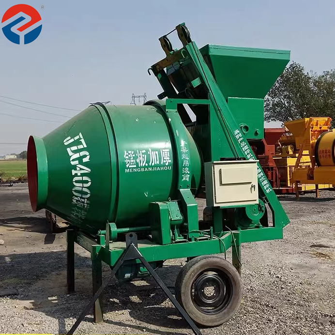 Industrial Self-loading Electric Concrete Mixer Drum Horizontal Concrete Mixer with Cylinder