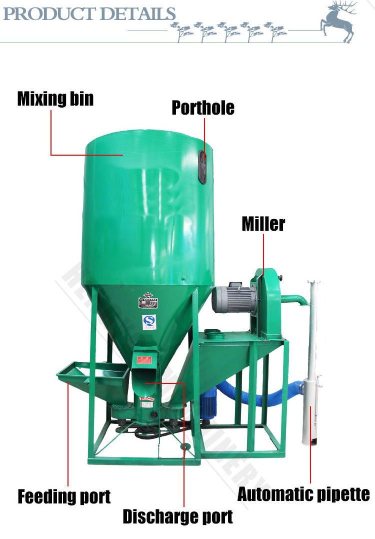 Farm Use Vertical Feed Grinder Mixer Best Selling Vertical Feed Mixer Machine for Sale