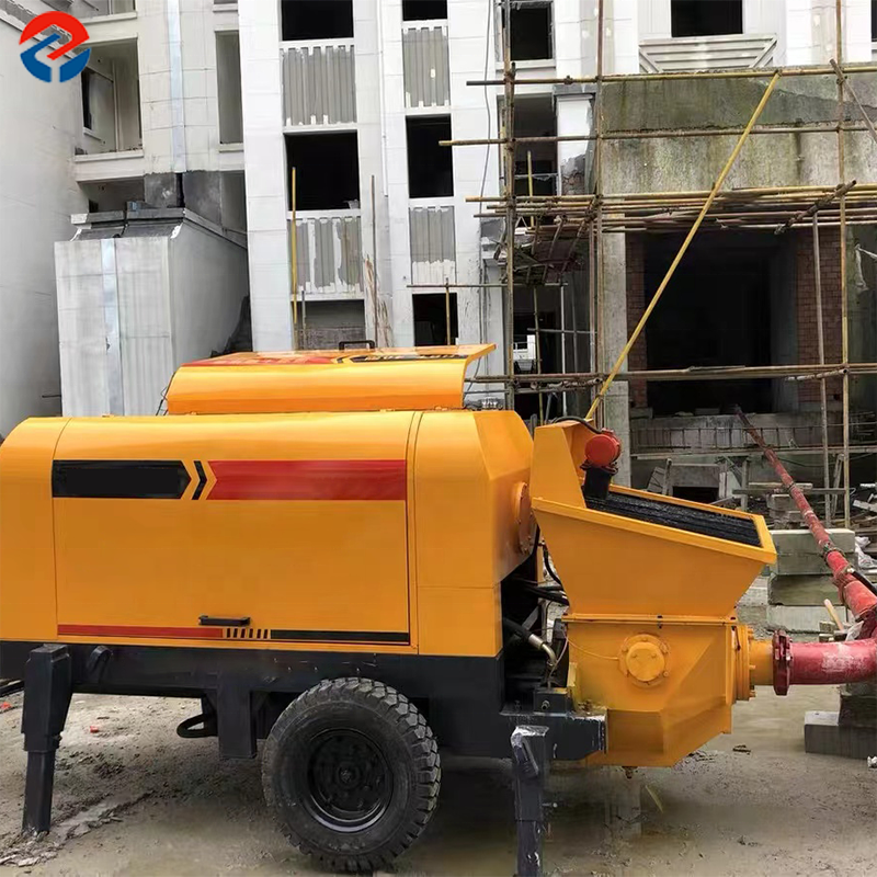 Diesel Engine Trailer Concrete Pump 50m3 h Electric Mini Concrete Pump Machine, mini concrete pump , concrete pump for sale