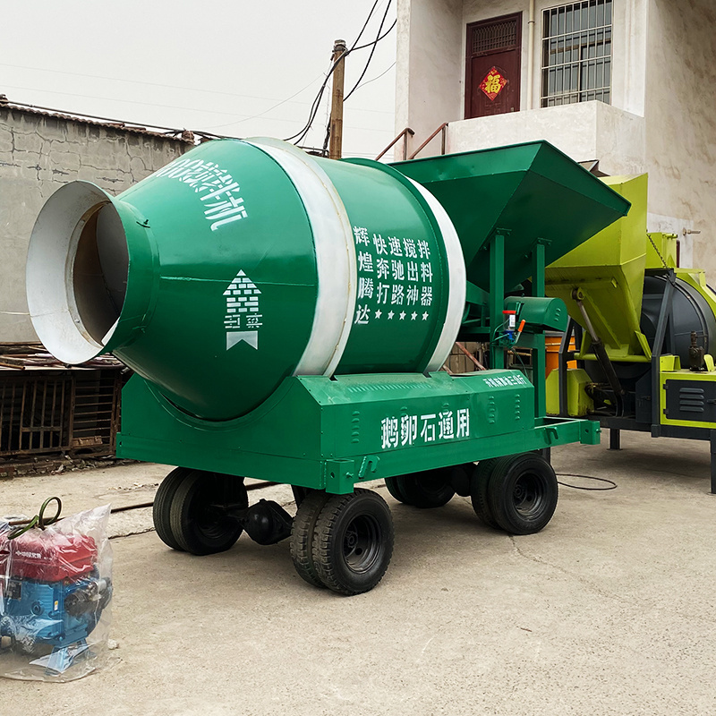 Diesel Mobile Mini Portable Concrete Cement Mixer Machine 500l 750l 350l cement mixer self loading concrete mixer