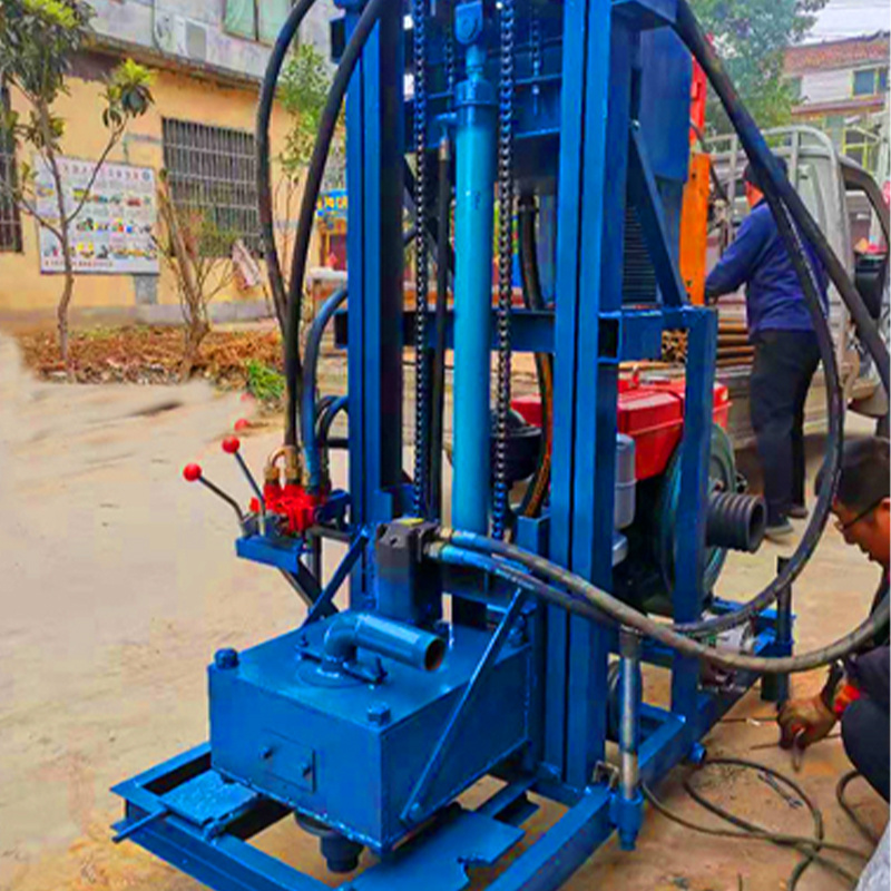 200m 300m drilling depth pneumatic DTH crawler drilling rig for water well drilling rig machine driven by diesel engine