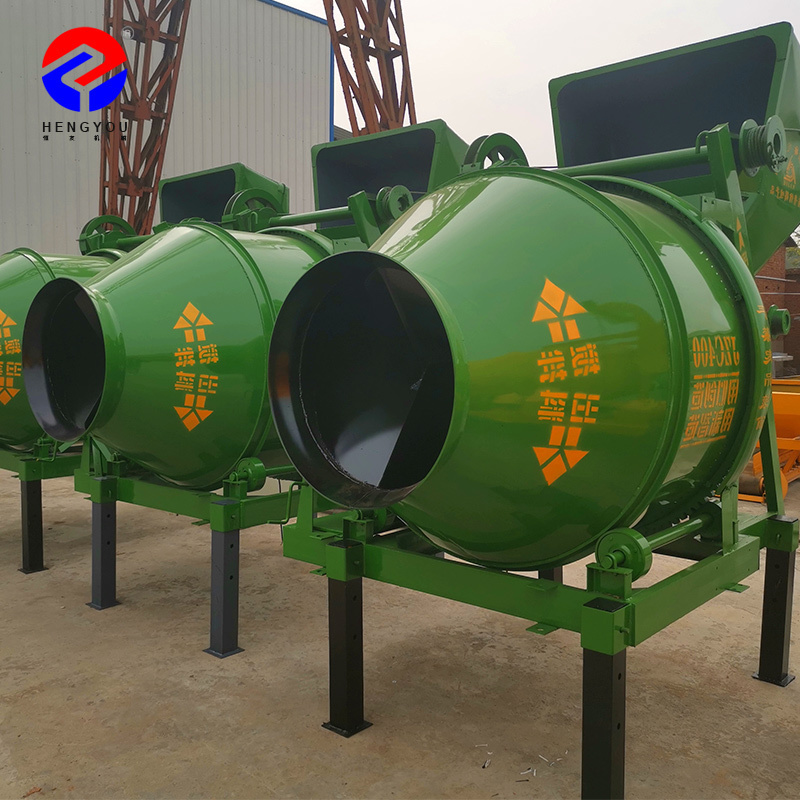 Industrial Self-loading Electric Concrete Mixer Drum Horizontal Concrete Mixer with Cylinder