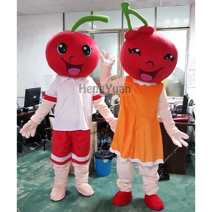 Hengyuan Fruit Vegetable Food Pepper Tomato Plush Mascot Costumes Cartoon Character Party Holidays Halloween Fruit Mascot