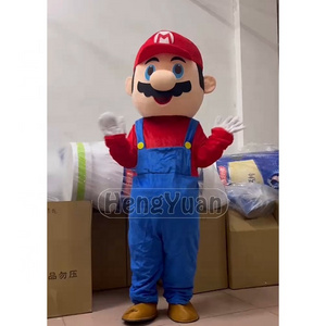 Hengyuan Factory wholesale Instock Cheap Price Custom Super Mario Mascot Soft Fur Plush Mascot For Display Mascot Costumes