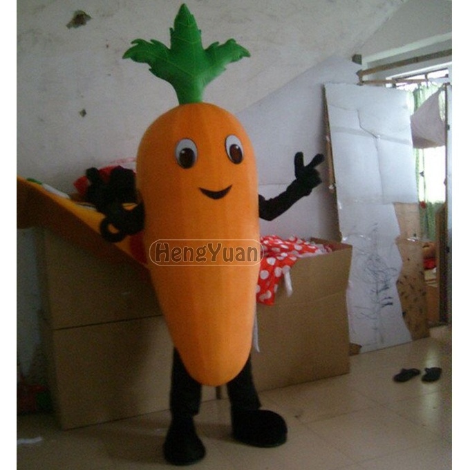 Hengyuan Vegetable Carrot Mascot Pepper Costume Halloween Party Cartoon Character Cosplay Fancy Party Dress Performance For Sale