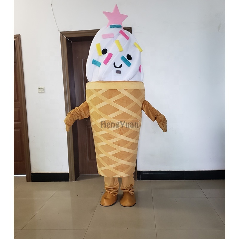 Hengyuan Customized Food Ice-cream Cartoon Crepe Mascot Costume for Advertising New Creative Party Supplies Home Decor