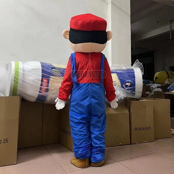 Hengyuan Cosplay Mascot Costume Super Mario Luigi Brothers Fancy Dress Up Party Cute Costume Beautiful Suit Party Event Adult