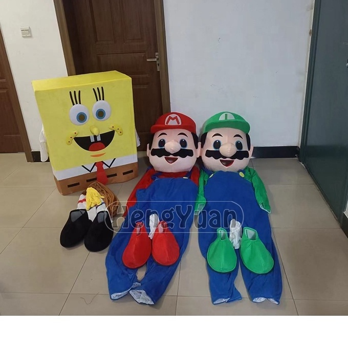 Hengyuan Factory wholesale Instock Cheap Price Custom Super Mario Mascot Soft Fur Plush Mascot For Display Mascot Costumes