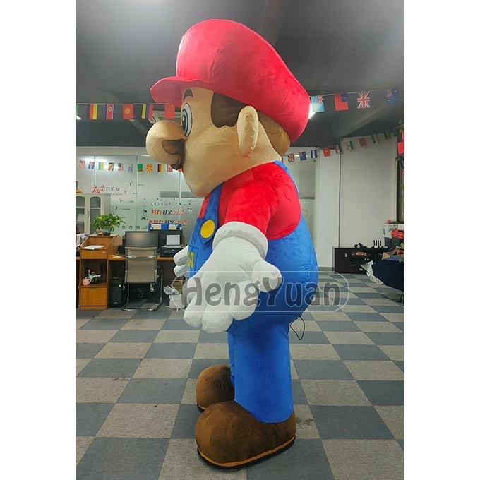 Hengyuan inflatable cartoon character super mario mascot costume for sale super mario costumes for holiday event