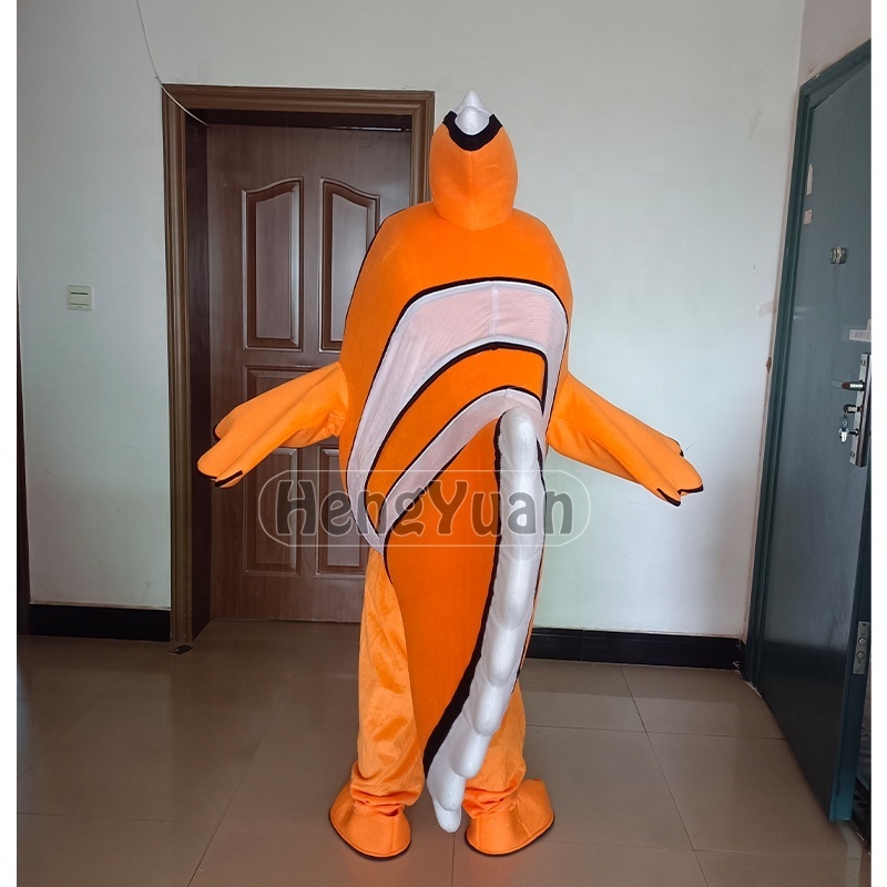 Hengyuan Adult Size Cartoon Nemo Clown Fish mascot costume halloween For Adult Game Costumes