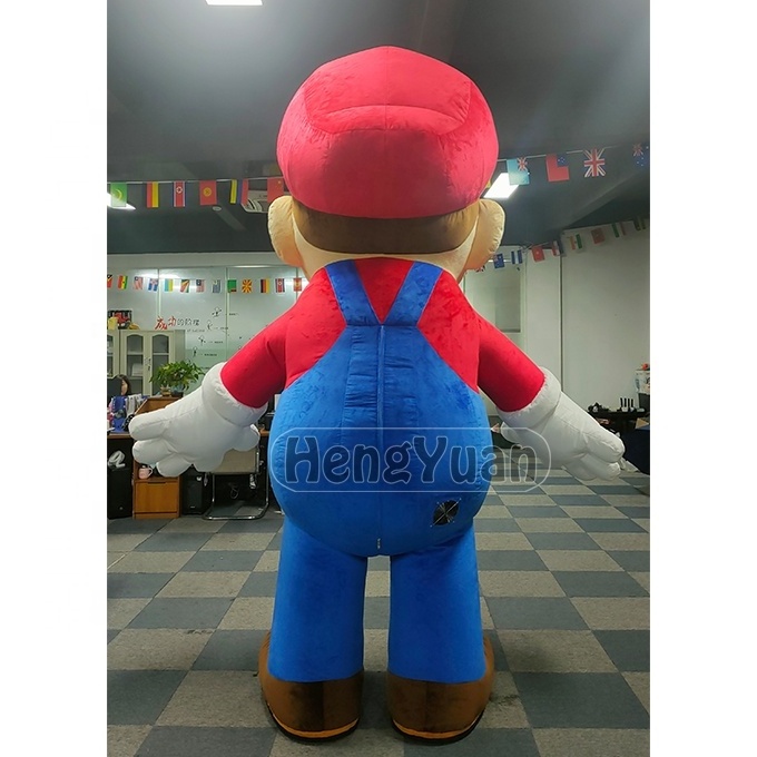 Hengyuan inflatable cartoon character super mario mascot costume for sale super mario costumes for holiday event