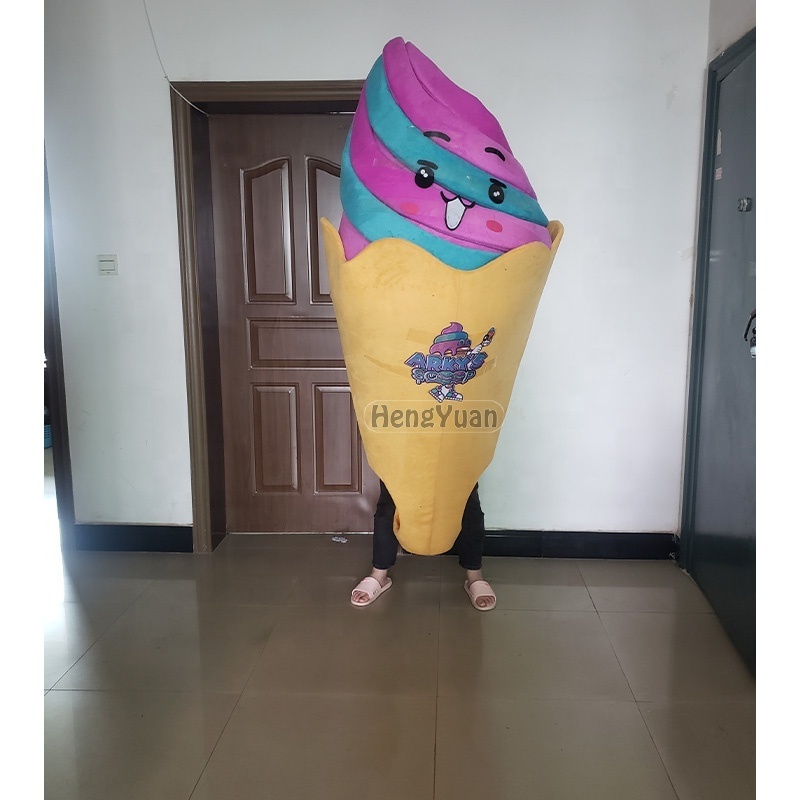 Hengyuan Customized Food Ice-cream Cartoon Crepe Mascot Costume for Advertising New Creative Party Supplies Home Decor