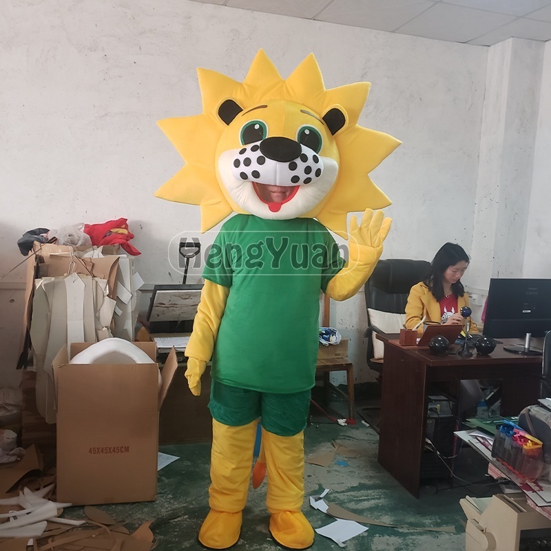 Hengyuan custom animal mascot costume style walkable large lion big bear dolls creative plush clothing customized mascot suit