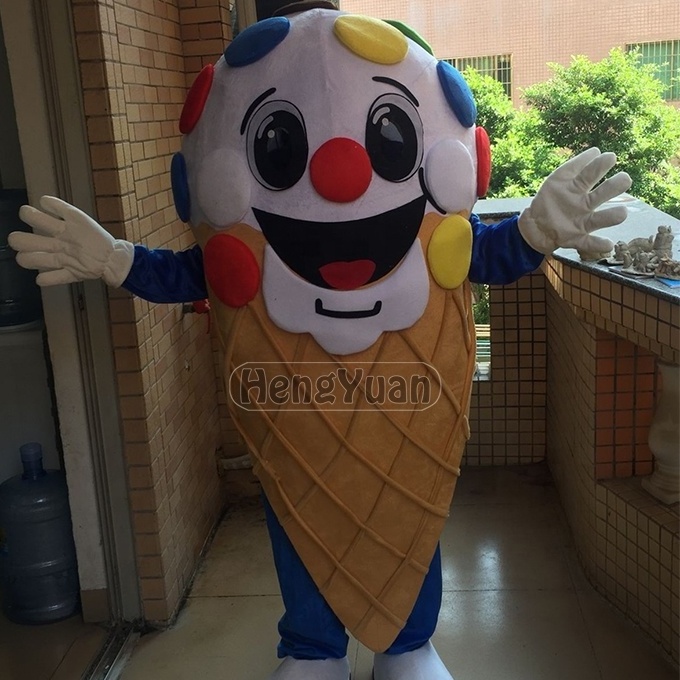 Hengyuan party plush custom mascot costume lovely ice-cream food dessert mascot costume