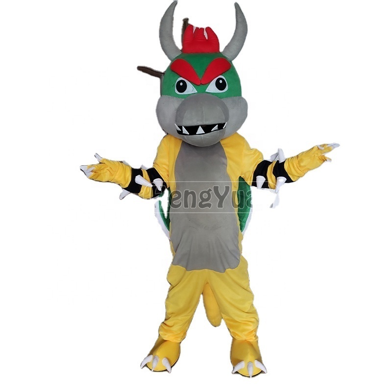 Hengyue Factory Real Pictures Custom animal dinosaur character bowser mascot costume for adults Cartoon Mascot Costume For Adult